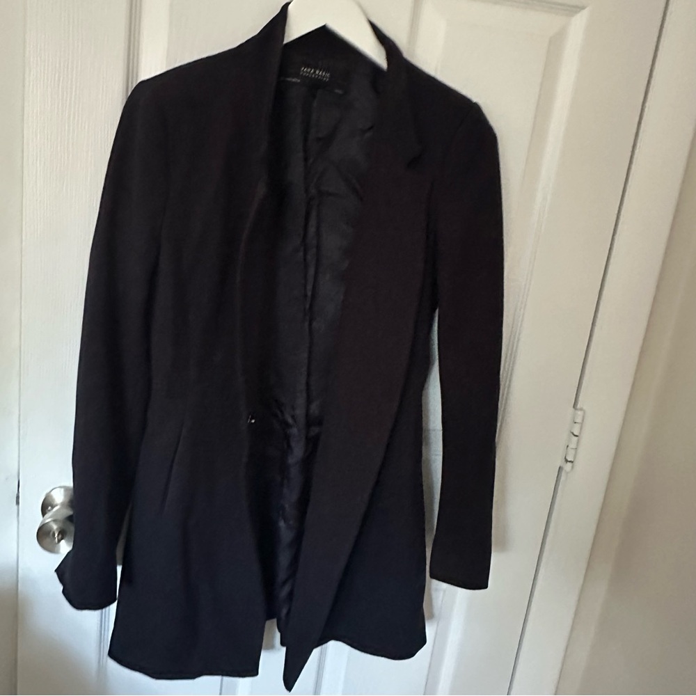 Navy Blue Long Blazer